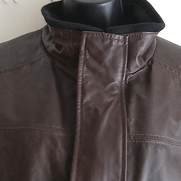 Danier | Men's  Dark Brown Leather Car Jacket - Picture 6 of 15